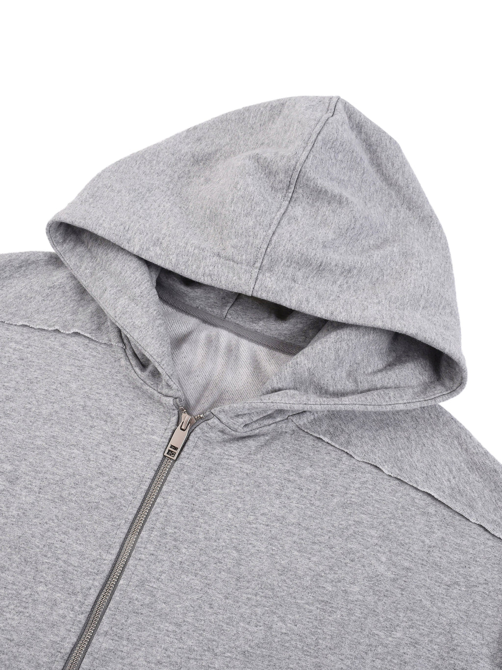 Smoking Kills Contrast Tape Raw Edge Double Layered Zip Hoodie
